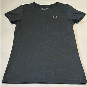 Under Armour Women's Heat-gear Dark Gray Short Sleeve Tee